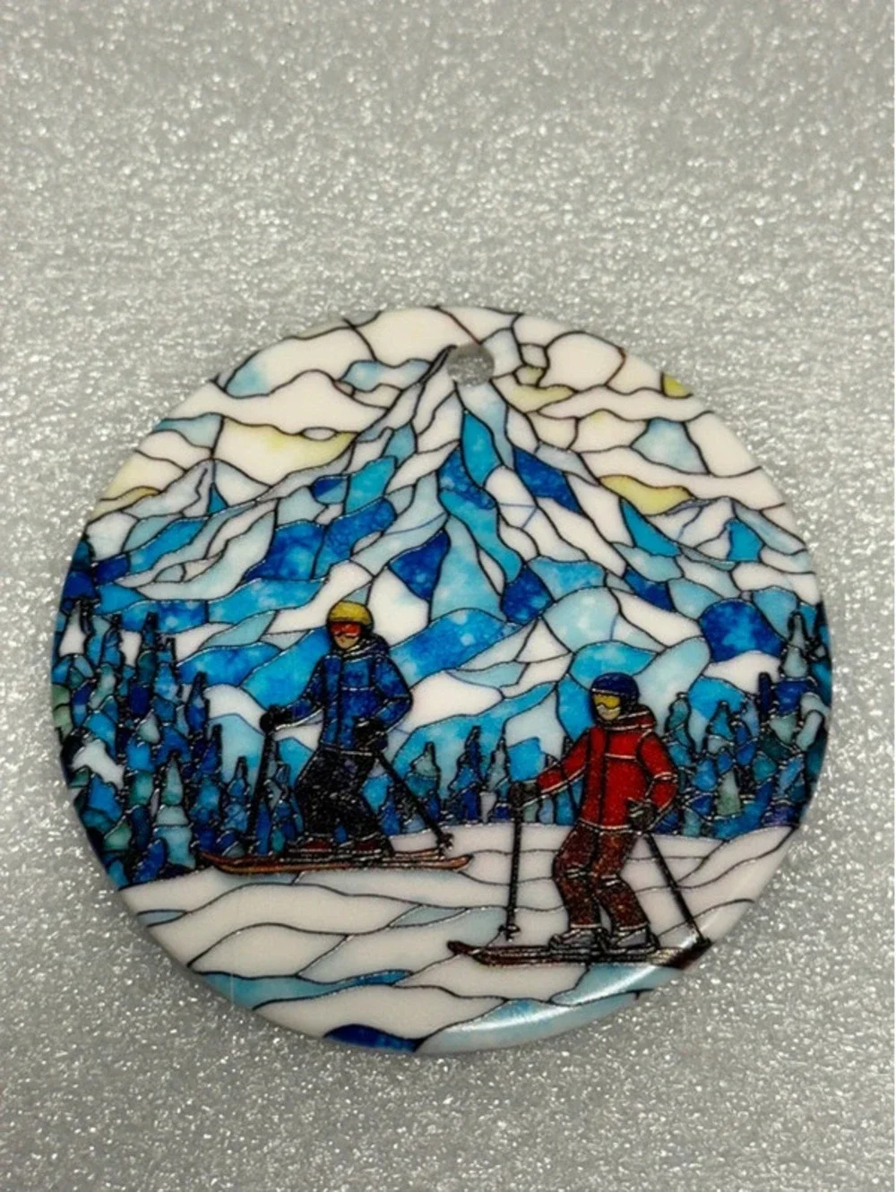 NEW Charming Skiing Scene Christmas Ornament Christmas Decorations