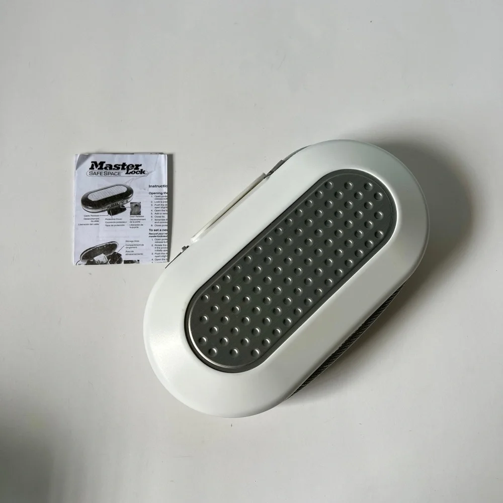 Master Lock Portable Safe White and Gray Travel