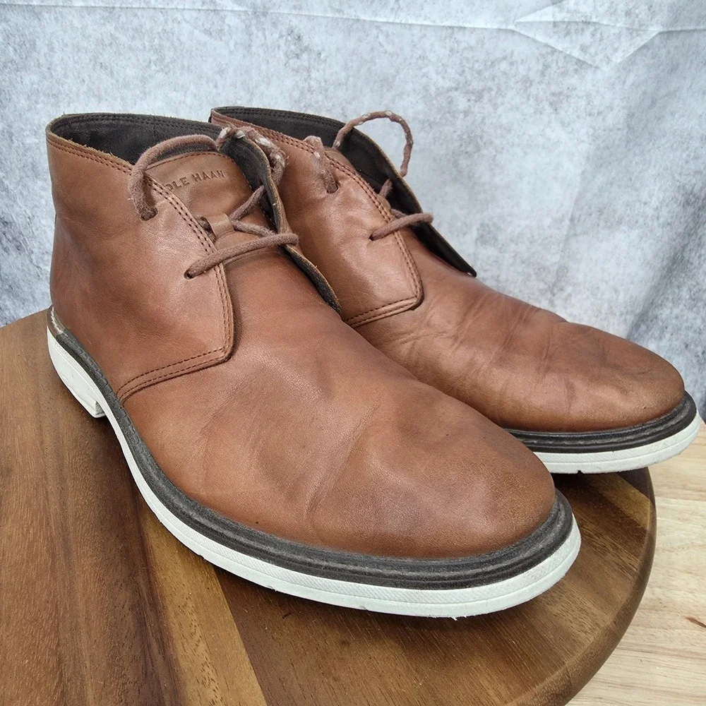 Cole‎ Haan Zerogrand Chukka Boots Mens 11 M Brown Leather The Go To Lightweight