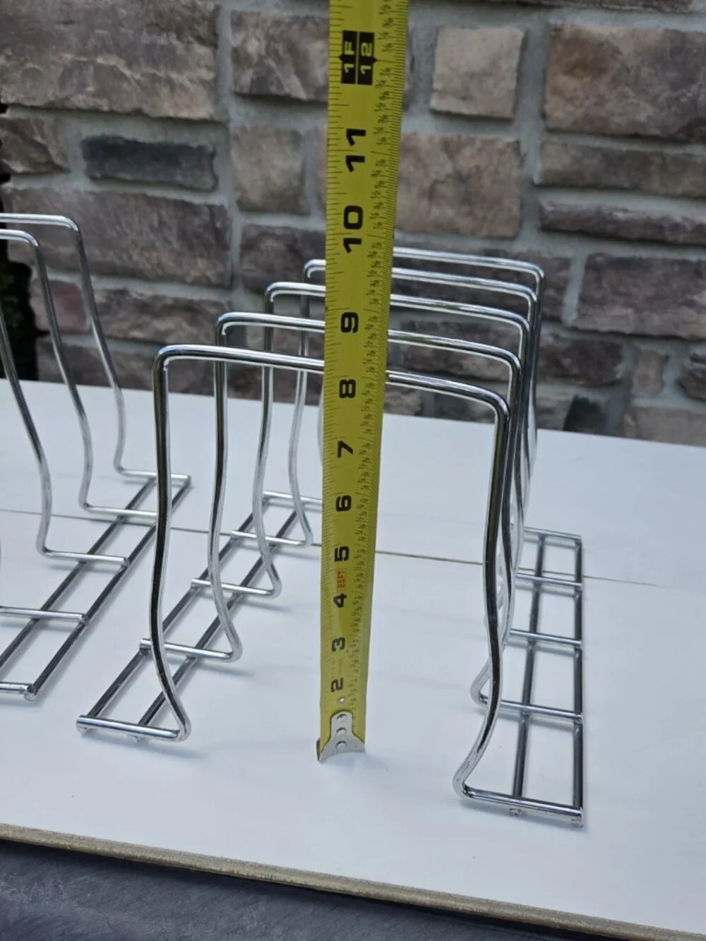 Chrome Wire Plate Lid File Divider Organizer Rack Lot of 2