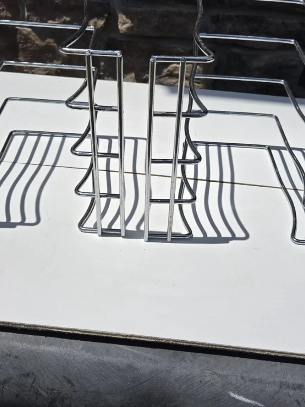 Chrome Wire Plate Lid File Divider Organizer Rack Lot of 2