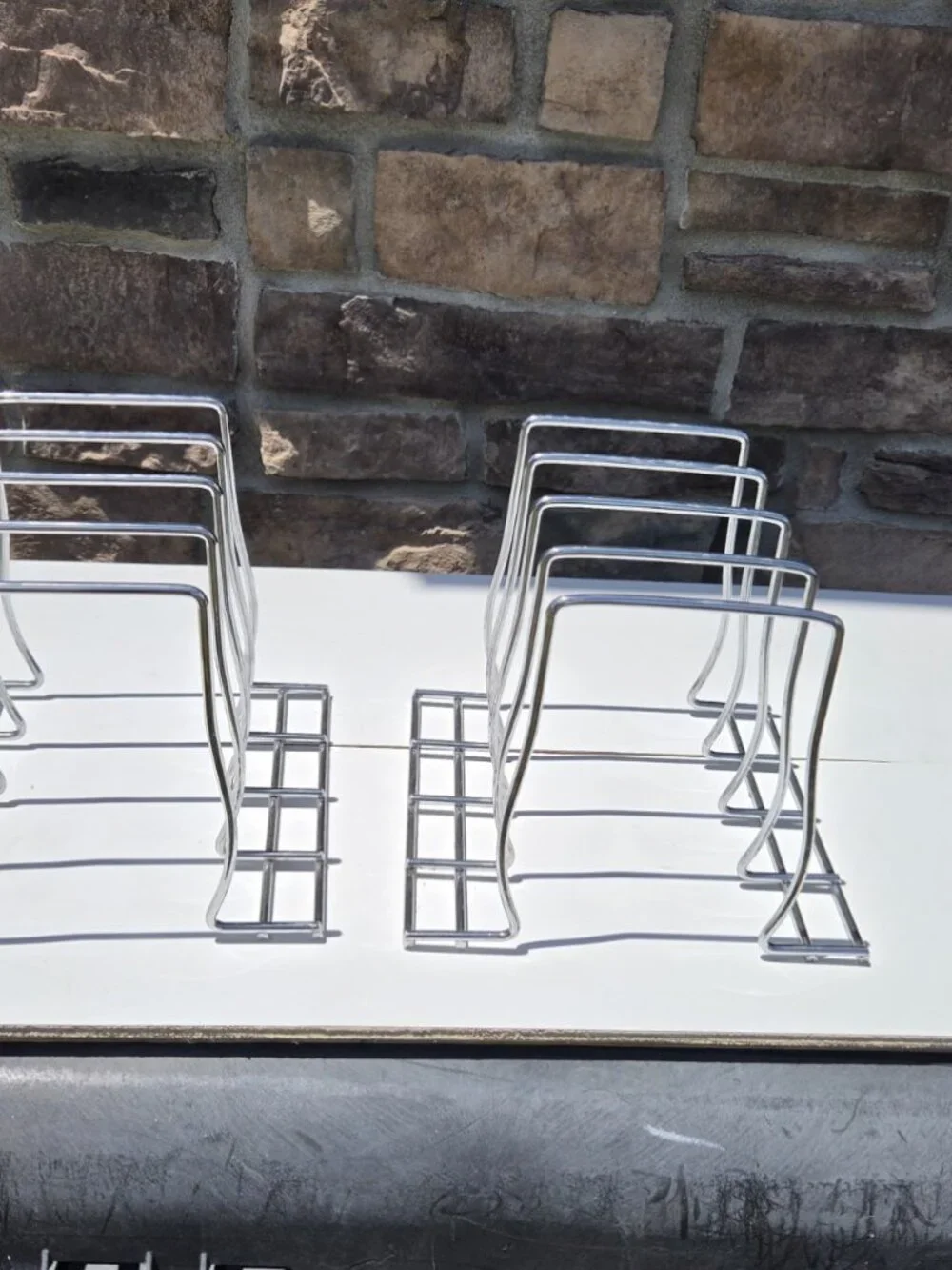 Chrome Wire Plate Lid File Divider Organizer Rack Lot of 2