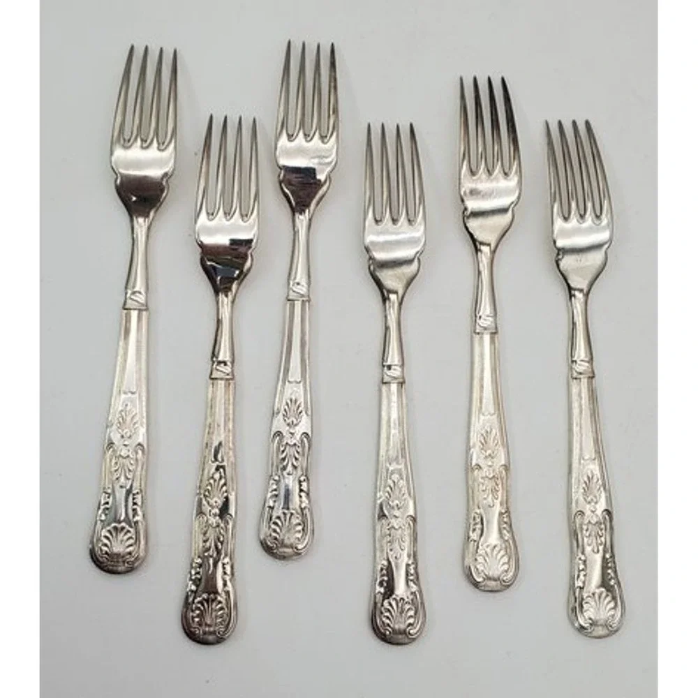 Antique S.H. & Co EPNS A Silverplate Dessert Serving Set 11pc English Ornate Box