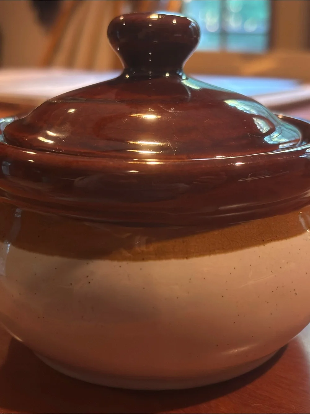 Stoneware crock set made in Taiwan vintage