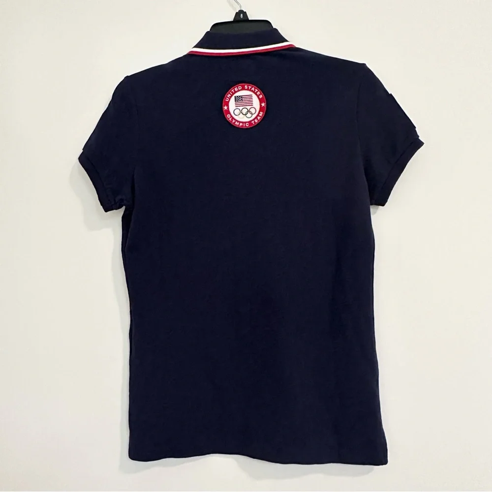 Ralph Lauren Navy Polo Shirt 2012 Olympics USA Big Pony Men's size Small Y2K