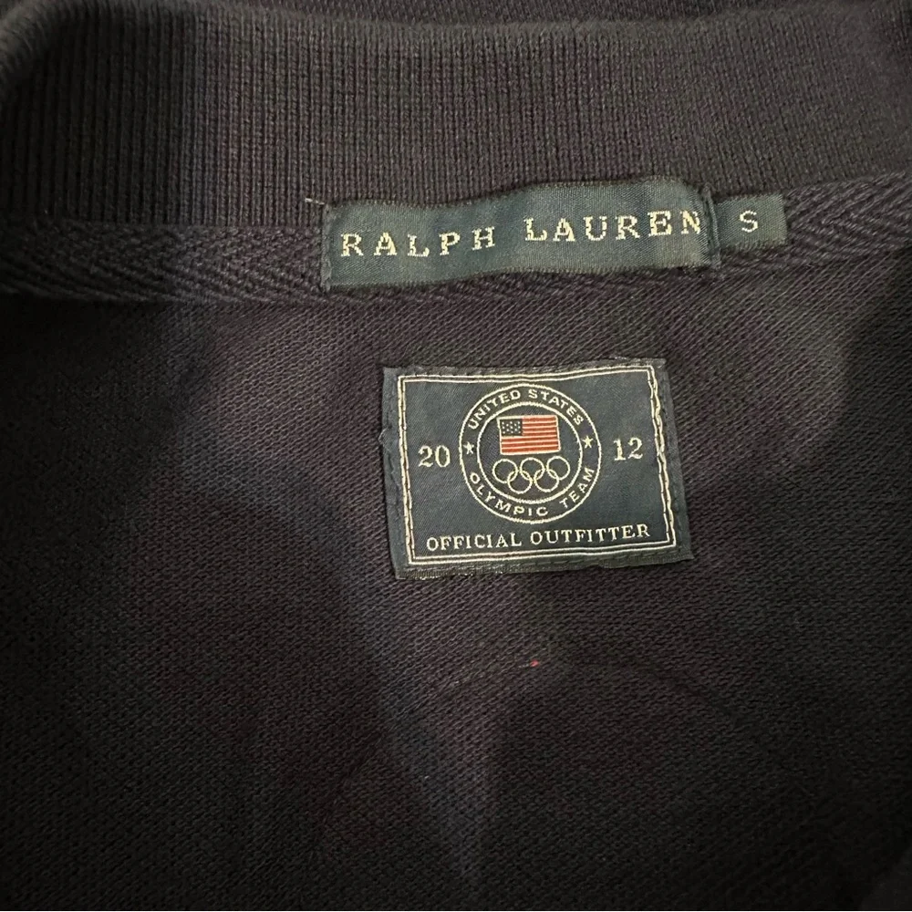 Ralph Lauren Navy Polo Shirt 2012 Olympics USA Big Pony Men's size Small Y2K