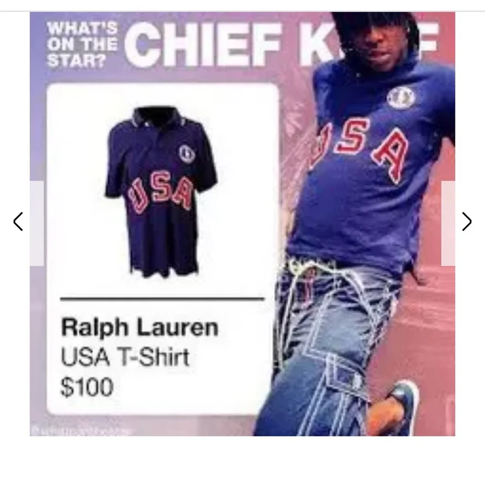 Ralph Lauren Navy Polo Shirt 2012 Olympics USA Big Pony Men's size Small Y2K