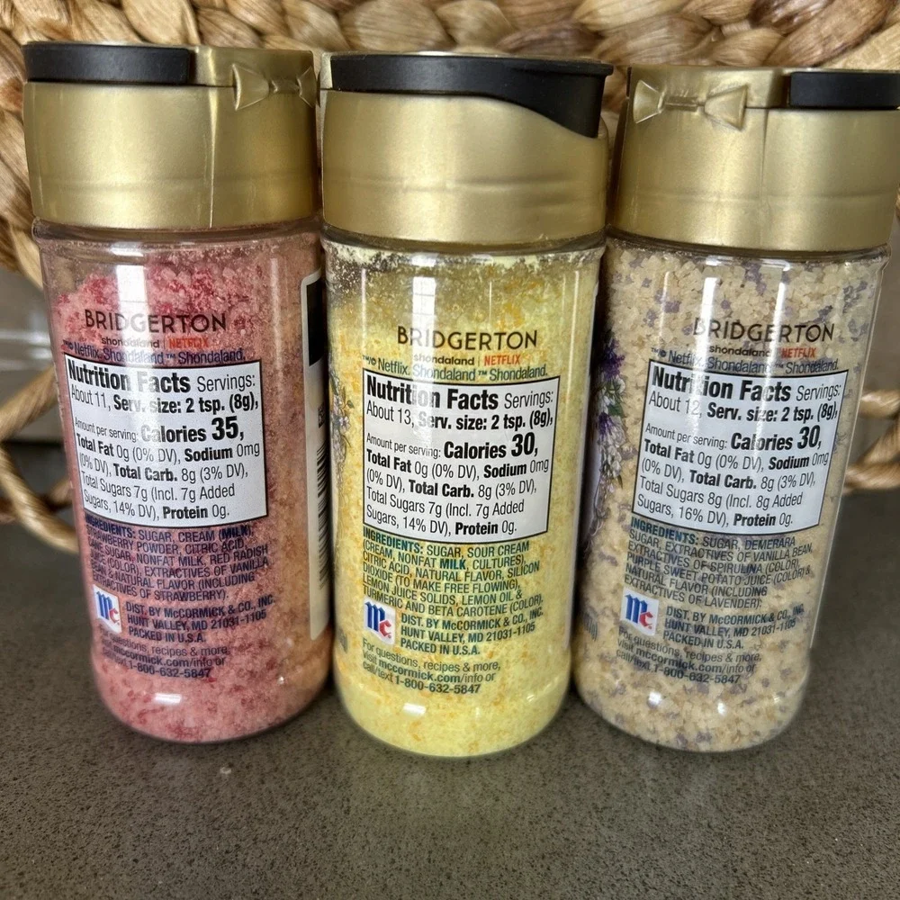 McCormick x Bridgerton Limited Edition Sugars Strawberry, Lavender,Lemon‎ SEALED