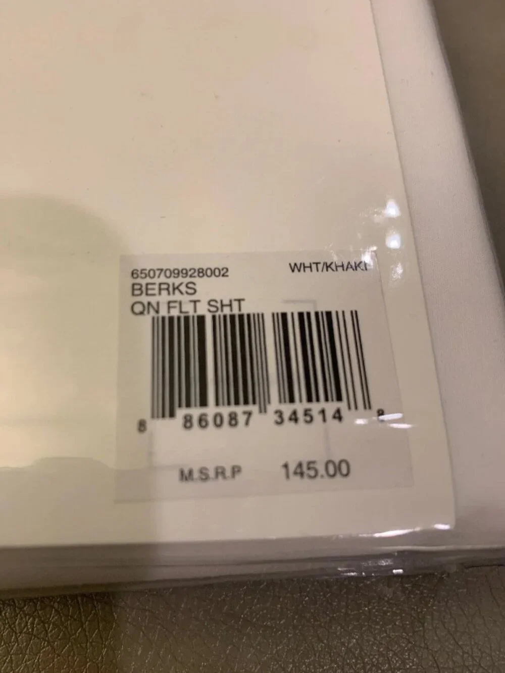 Ralph Lauren Marylebone Queen Flat Sheet White Khaki Berks New in Package Cotton