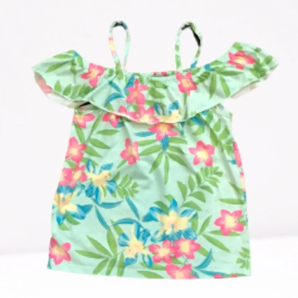 Girls Floral Summer Top Lightweight Short Sleeve Blouse Shirt Casual
