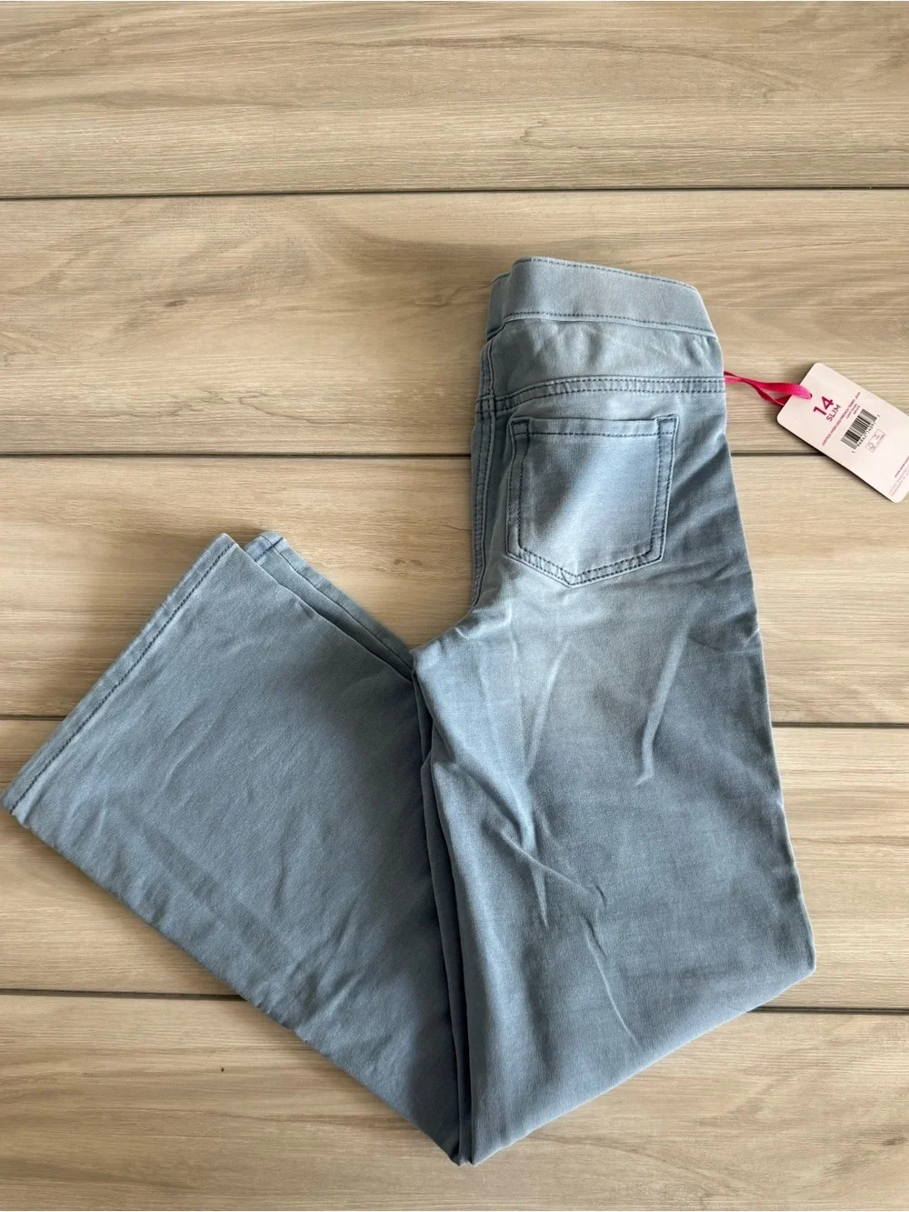 Justice Wide Leg French Terry Jeans Blue Size 14 Slim NWT IN PACKAGE