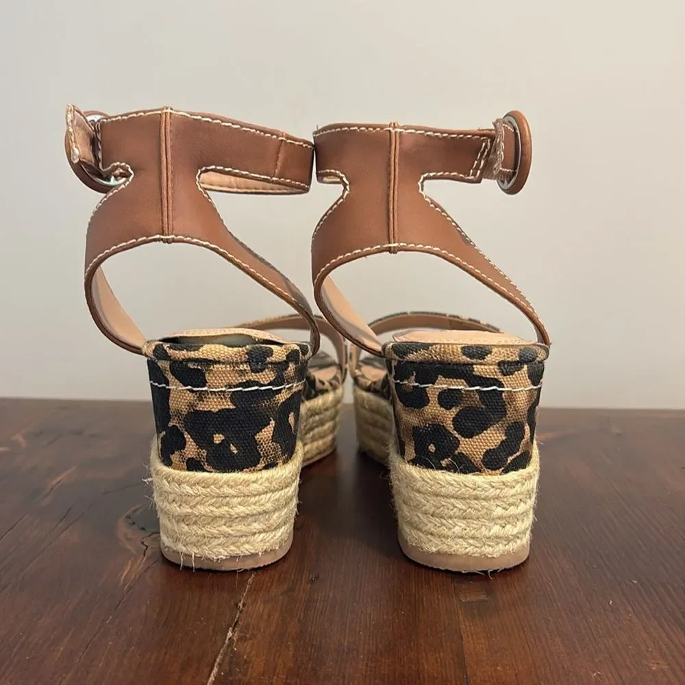 Steven by Steve Madden Kippie Ankle Strap Espadrille Wedge Sandals Size 8.5M
