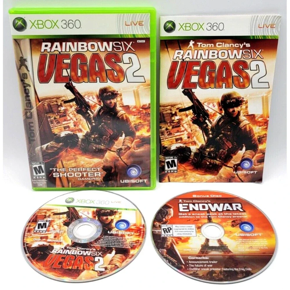 TOM CLANCY'S RAINBOW SIX VEGAS 2 XBOX 360 GAME CIB COMPLETE‎ IN BOX