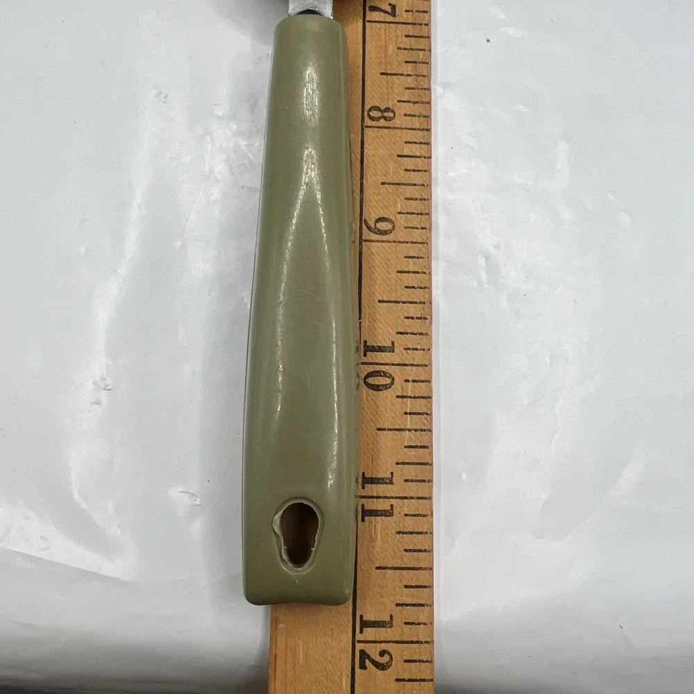 Vtg EKCO Spatula Spreader Cake Icing Avocado Green Plastic Handle Utensil USA