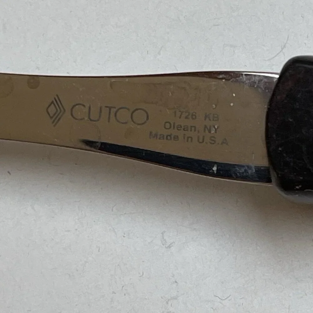 CUTCO Brand No 1726 Turning Fork 11‎ Inch Made In USA Black Swirl Handle