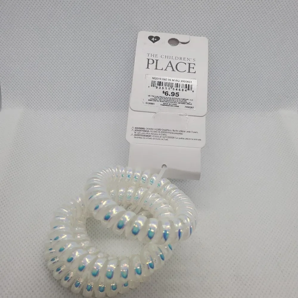 NWT The Children's Place 4 White Iridescent Hair