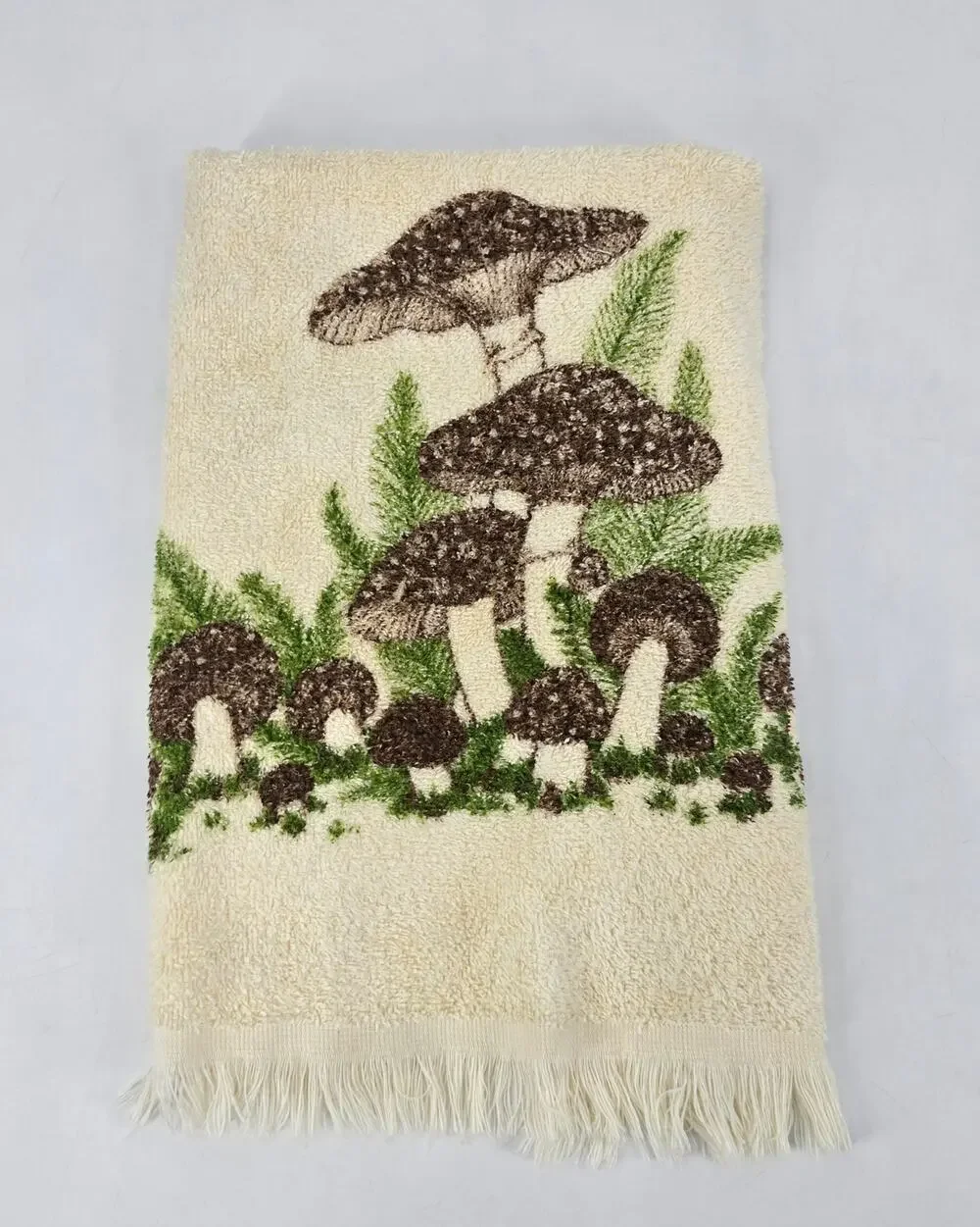 Vintage‎ Mushroom Hand Towel Cottagecore Forest Bath/Kitchen Boho Woodland