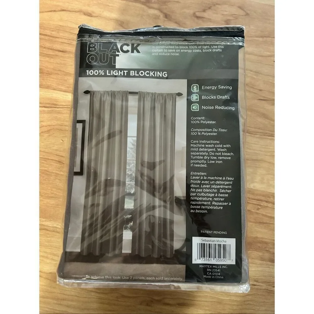 Total blackout curtain gray color 84 inch noise blocking and energy saving NEW