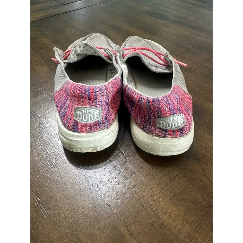 Hey Dude Wendy Youth Funk Grey Pink Purple Slip‎ On Loafers Shoes Kids J2