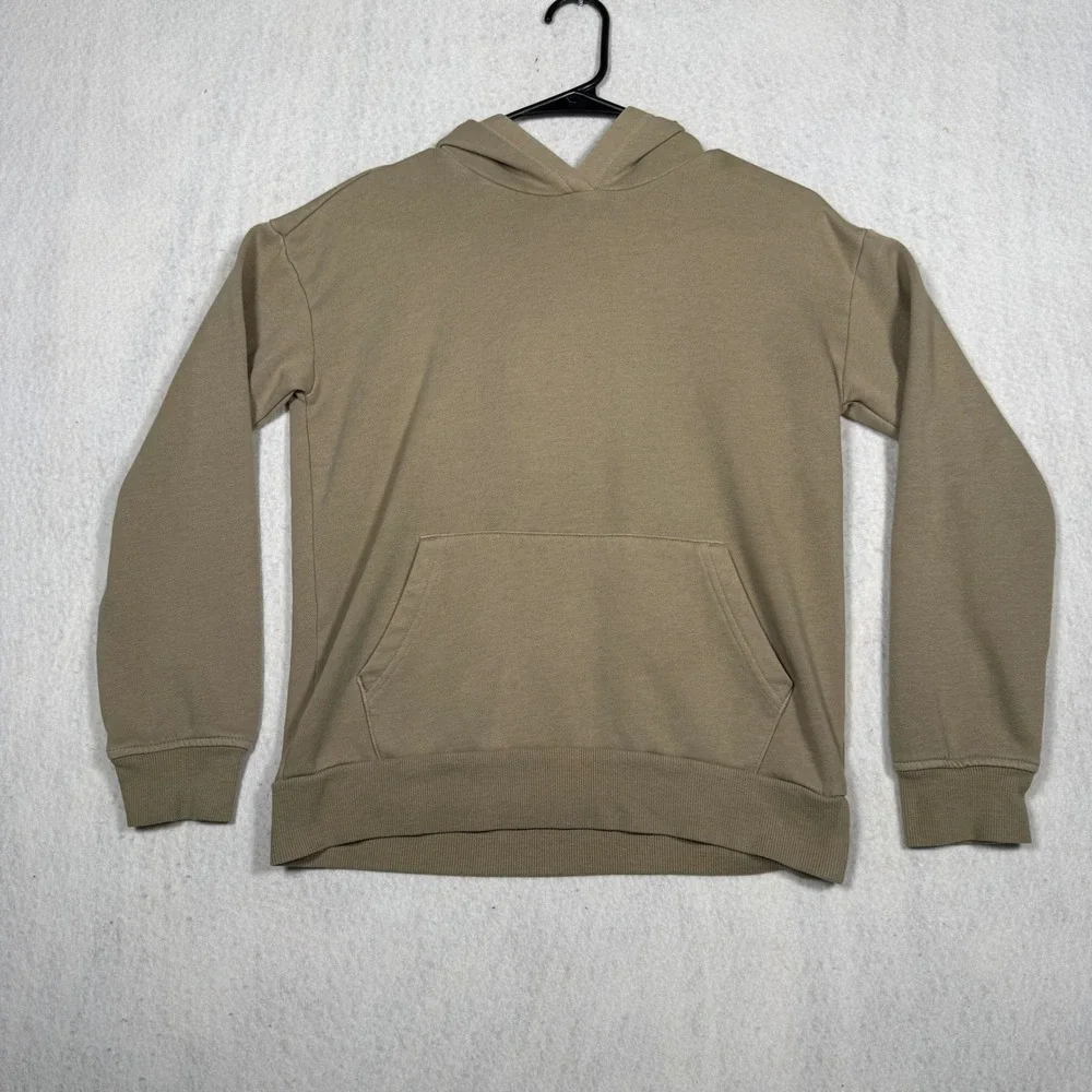 The Childrens Place Kids Tan Khaki Fleece Pullover Hoodie Sweatshirt L 10/12