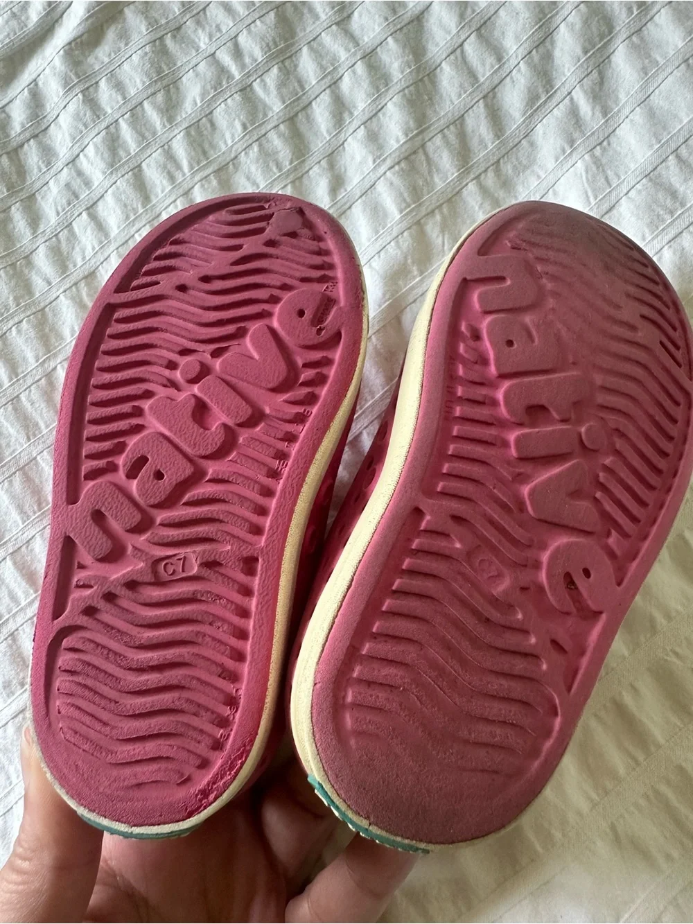 Native Jefferson Slip-On Kids Shoes - Pink C7