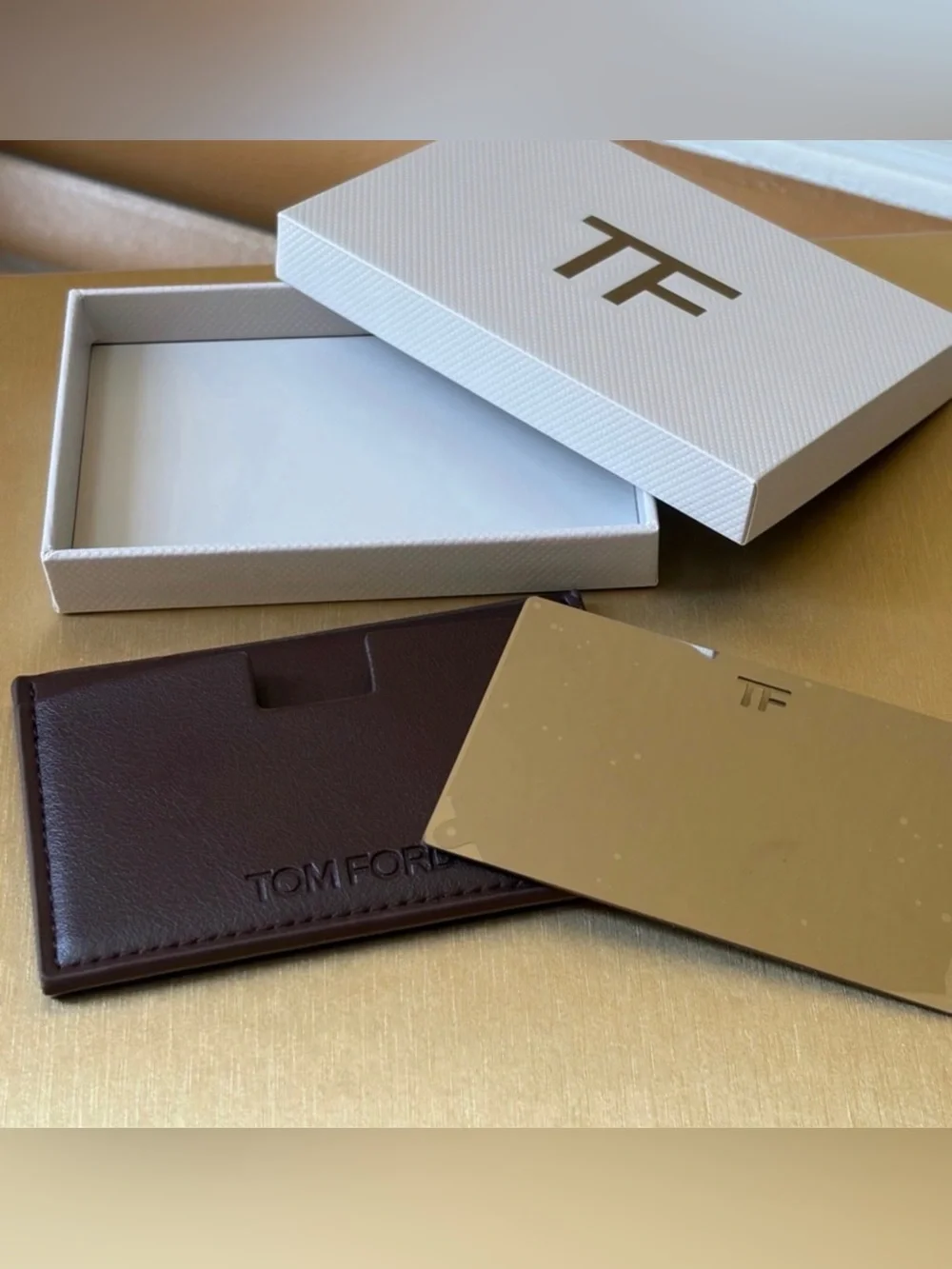 TOM FORD Vegan Leather Card Holder and Mirror
