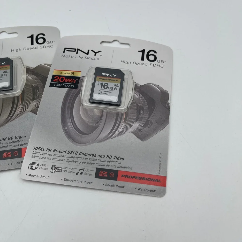 3 Pack PNY 16GB Professional‎ High Speed SDHC Class 10 Memory Cards 20MB/s NEW