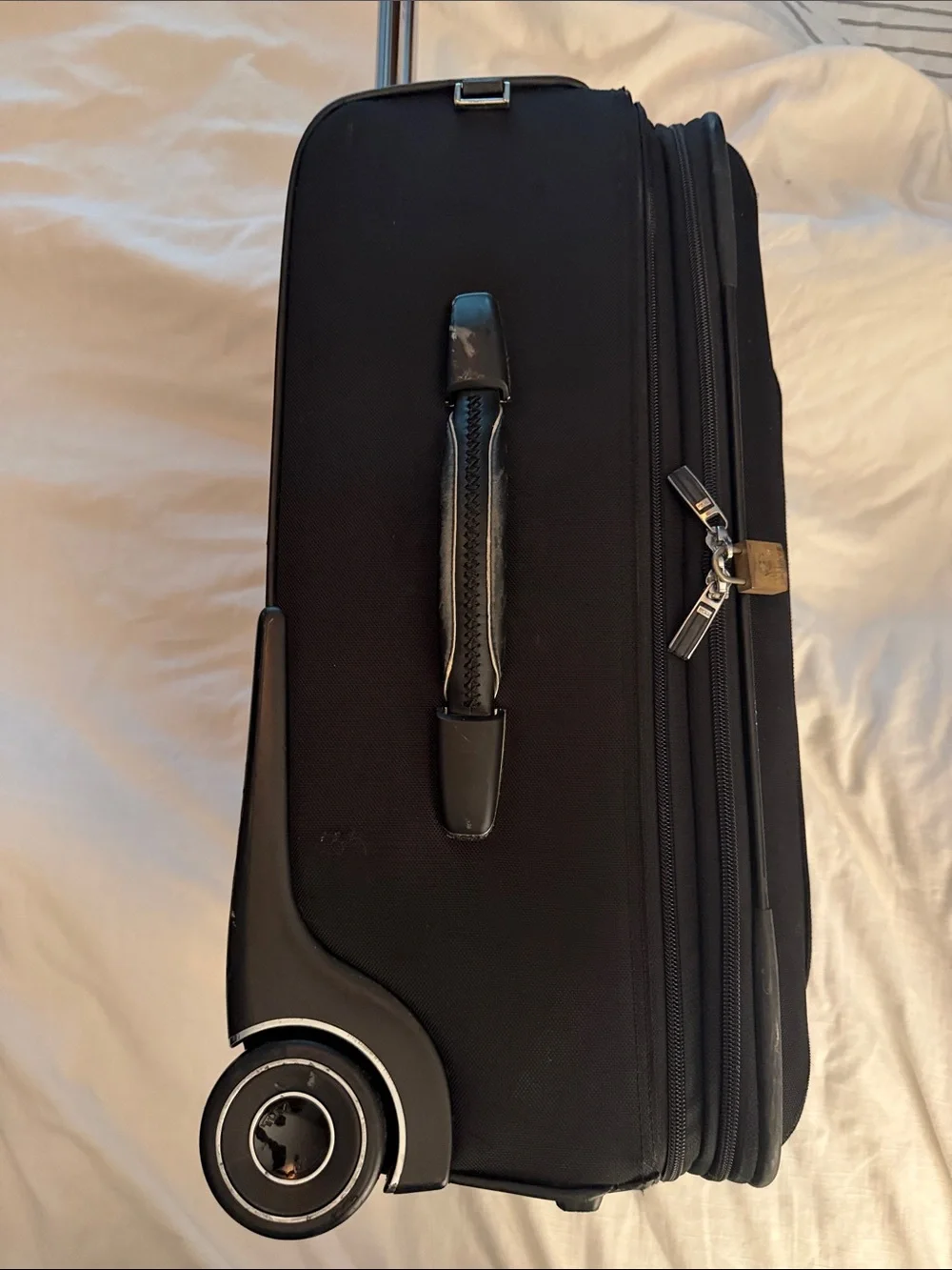 Tumi Black Travel Briefcase with Front Zip Pockets