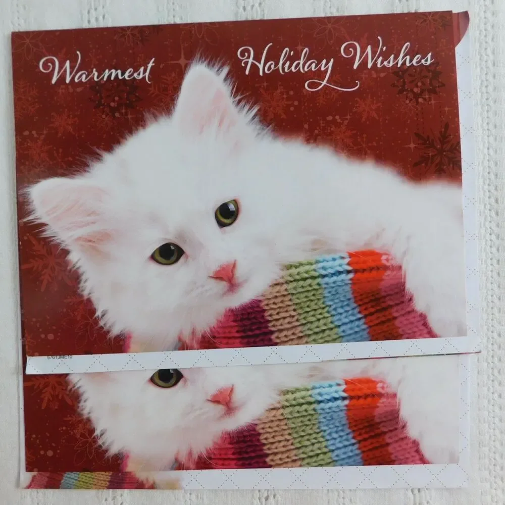 Christmas Greeting Cards Cats Kitties Lot of 31 w/ Envelopes Holiday Duplicates