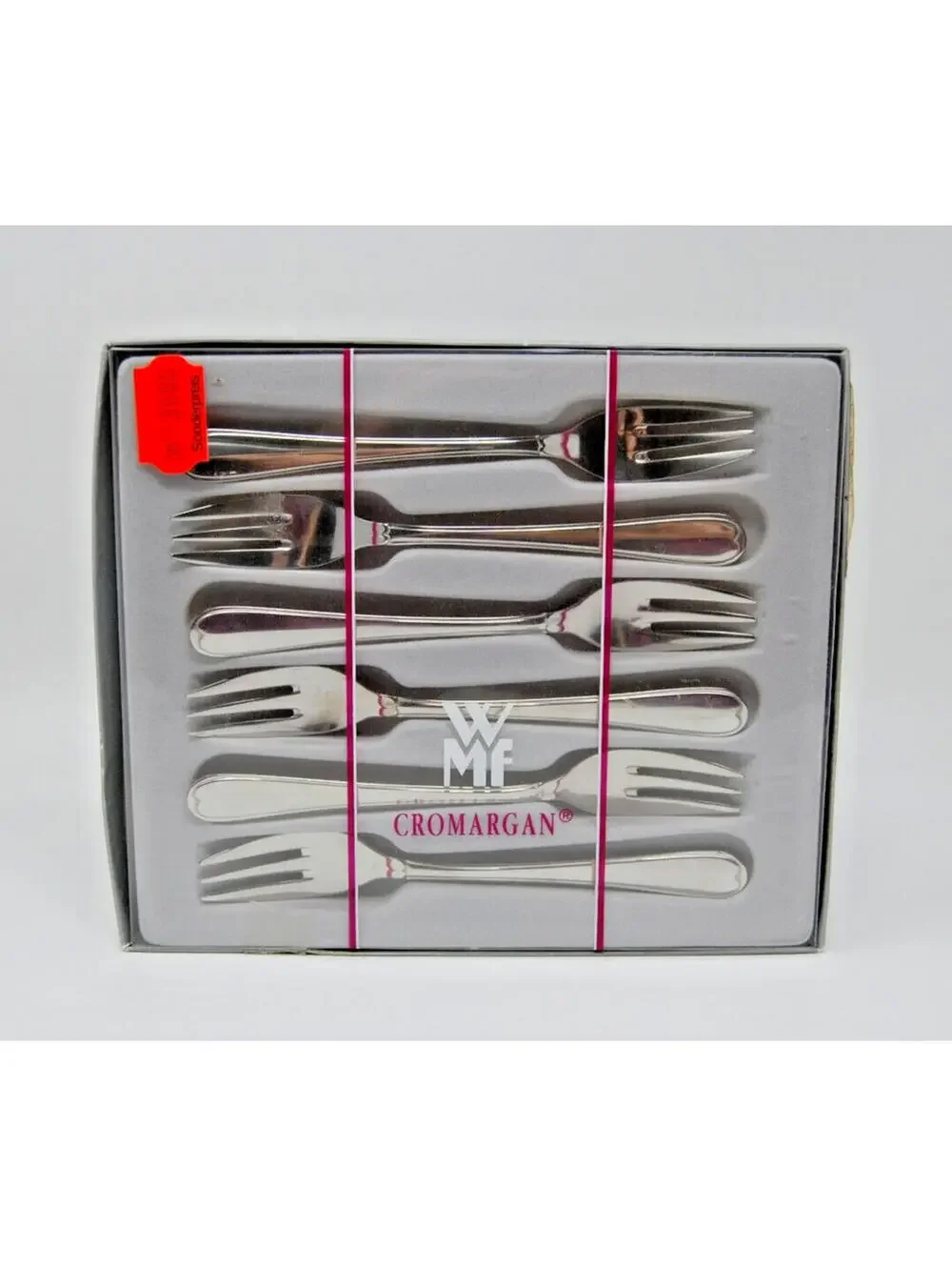 Nurnberg WMG Cromargan 6 Small Cake Forks Stainless Steel 18/10 in Box 6.25