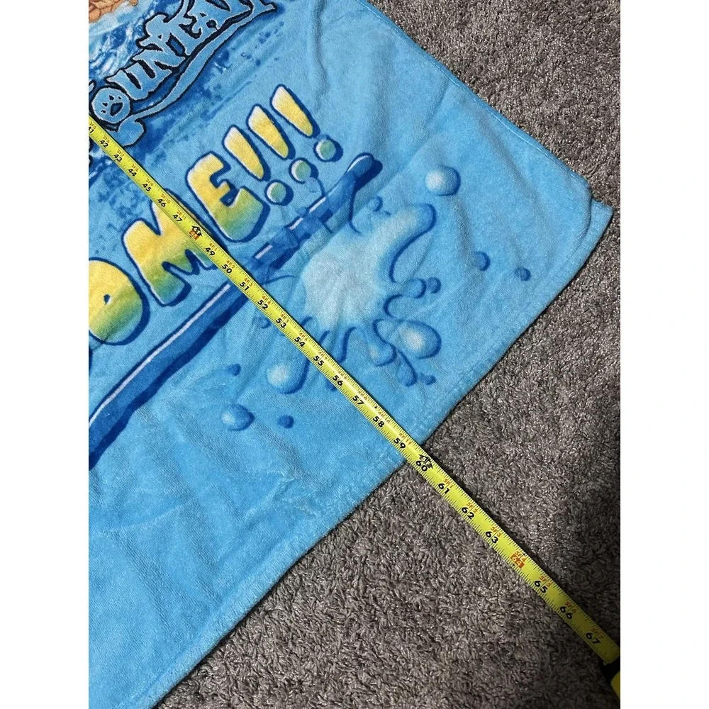 Disney Parks Splash Mountain Awesome Blue Beach Towel 30x60 Cotton Brazil Adults