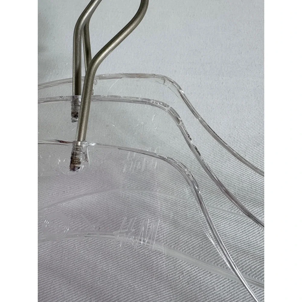 Kenzo x H&M Hangers Clear Good 6pc Acrylic Metal Hook Embossed Logo