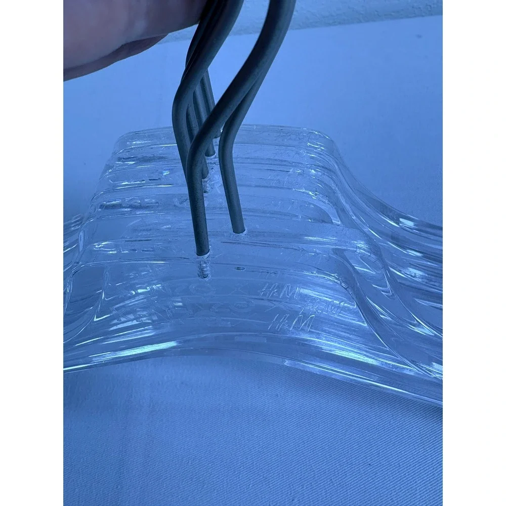 Kenzo x H&M Hangers Clear Good 6pc Acrylic Metal Hook Embossed Logo
