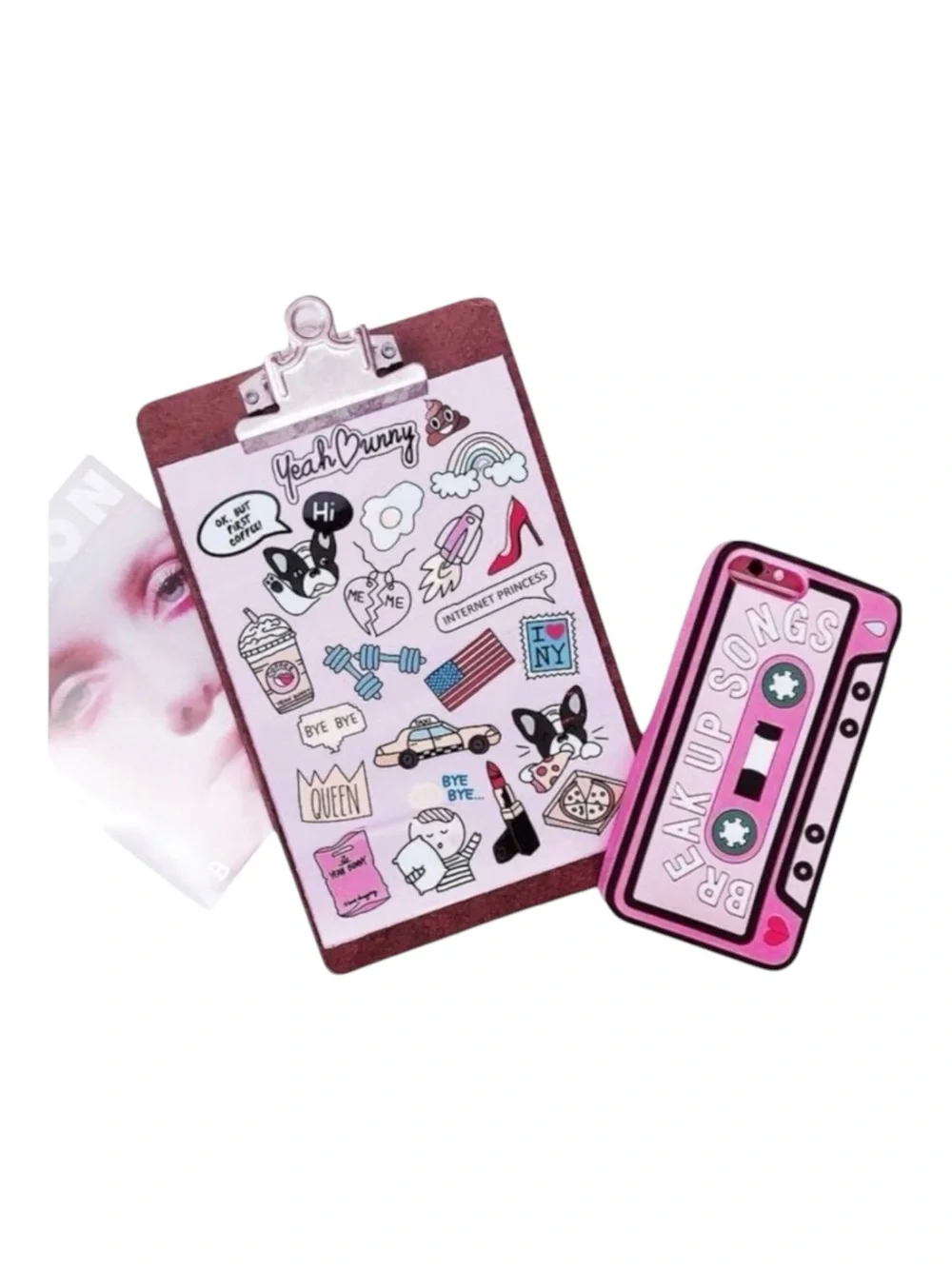 new Bando  Breakup Songs Retro Cassette Tape  iPhone 6 7 Phone Case  Pink 