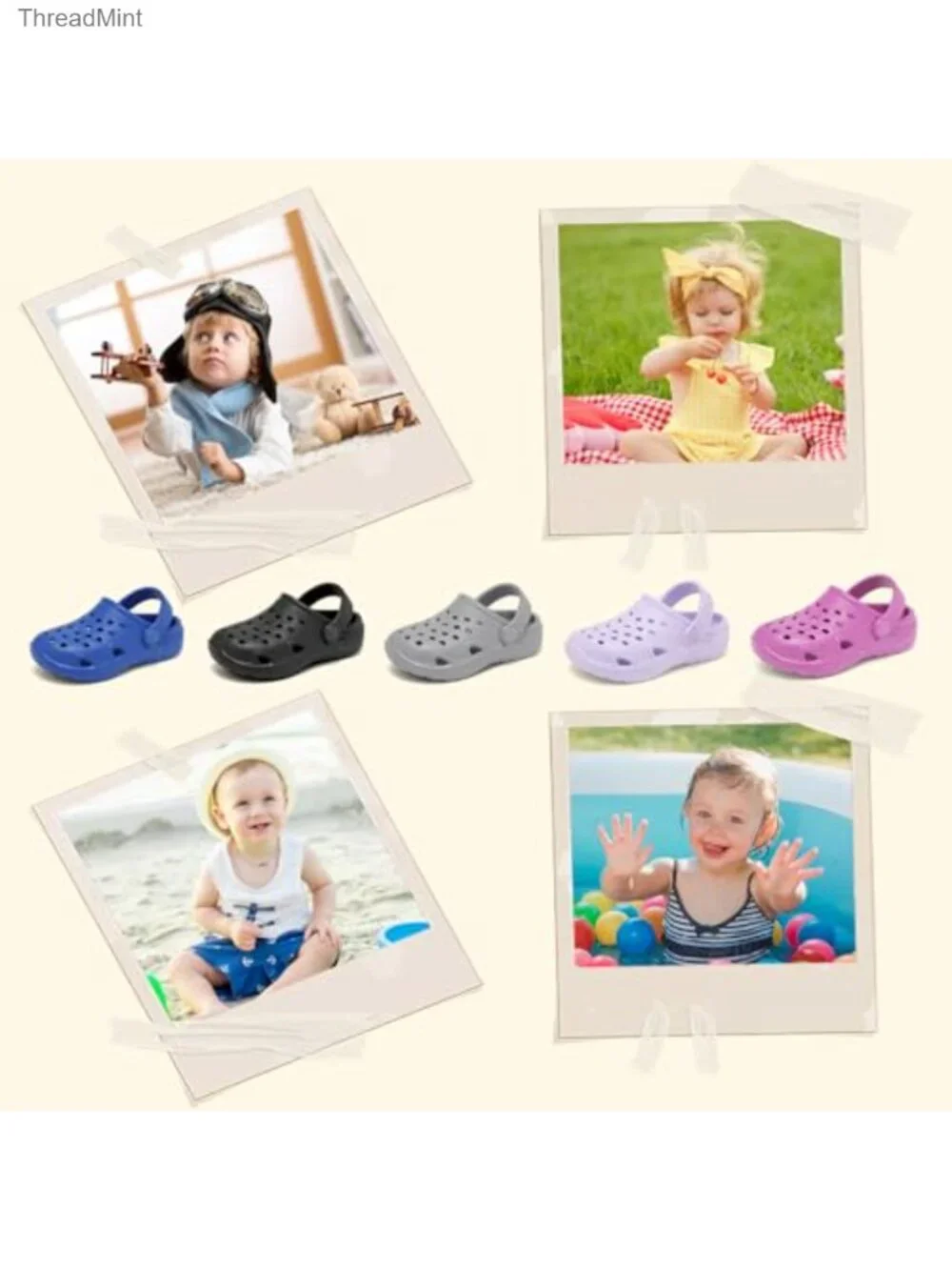 Toddler Girls Boys Water Shoes Clogs Sandals Slides EVA Non-Slip Summer
