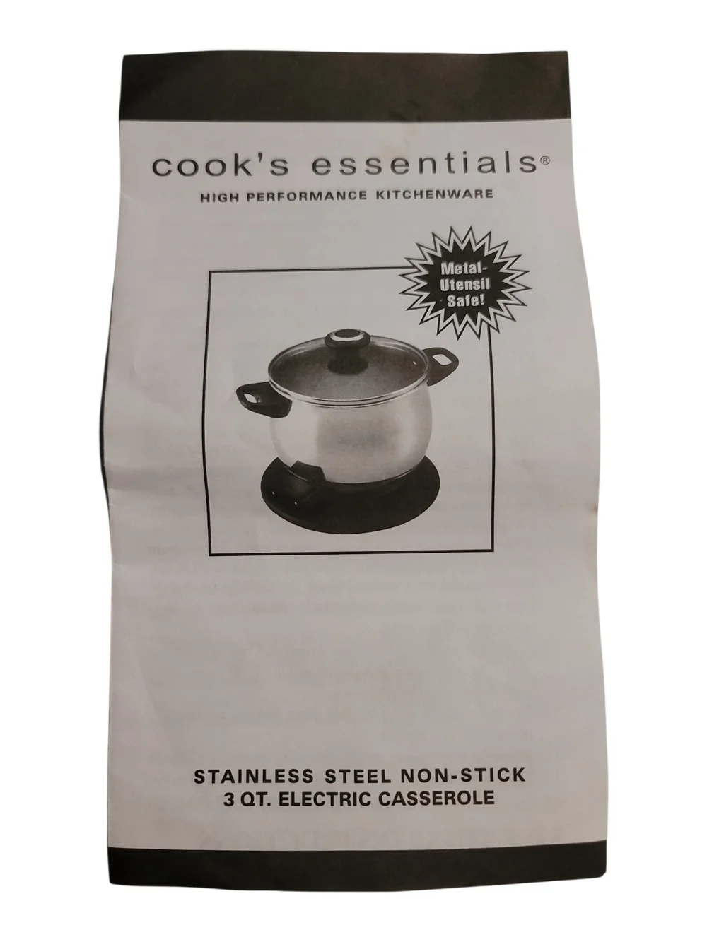 Cooks Essentials compact electric