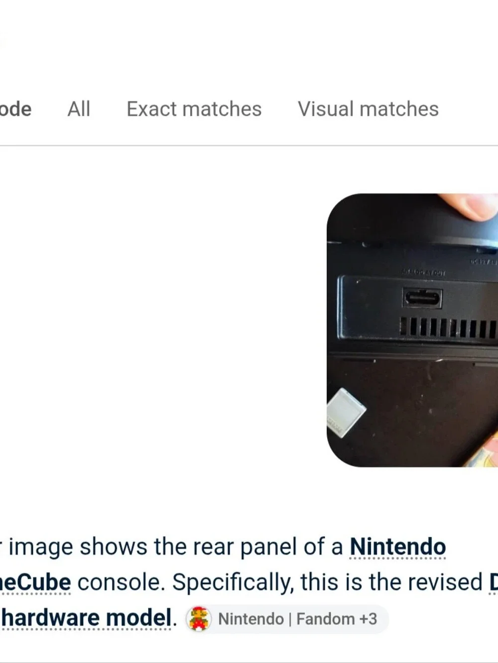 Nintendo includes gamecube