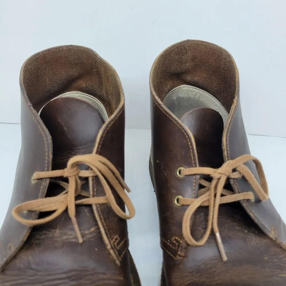 Clarks Original Men's Desert Boot Brown Leather Crepe Sole Chukka Boots Size 10M