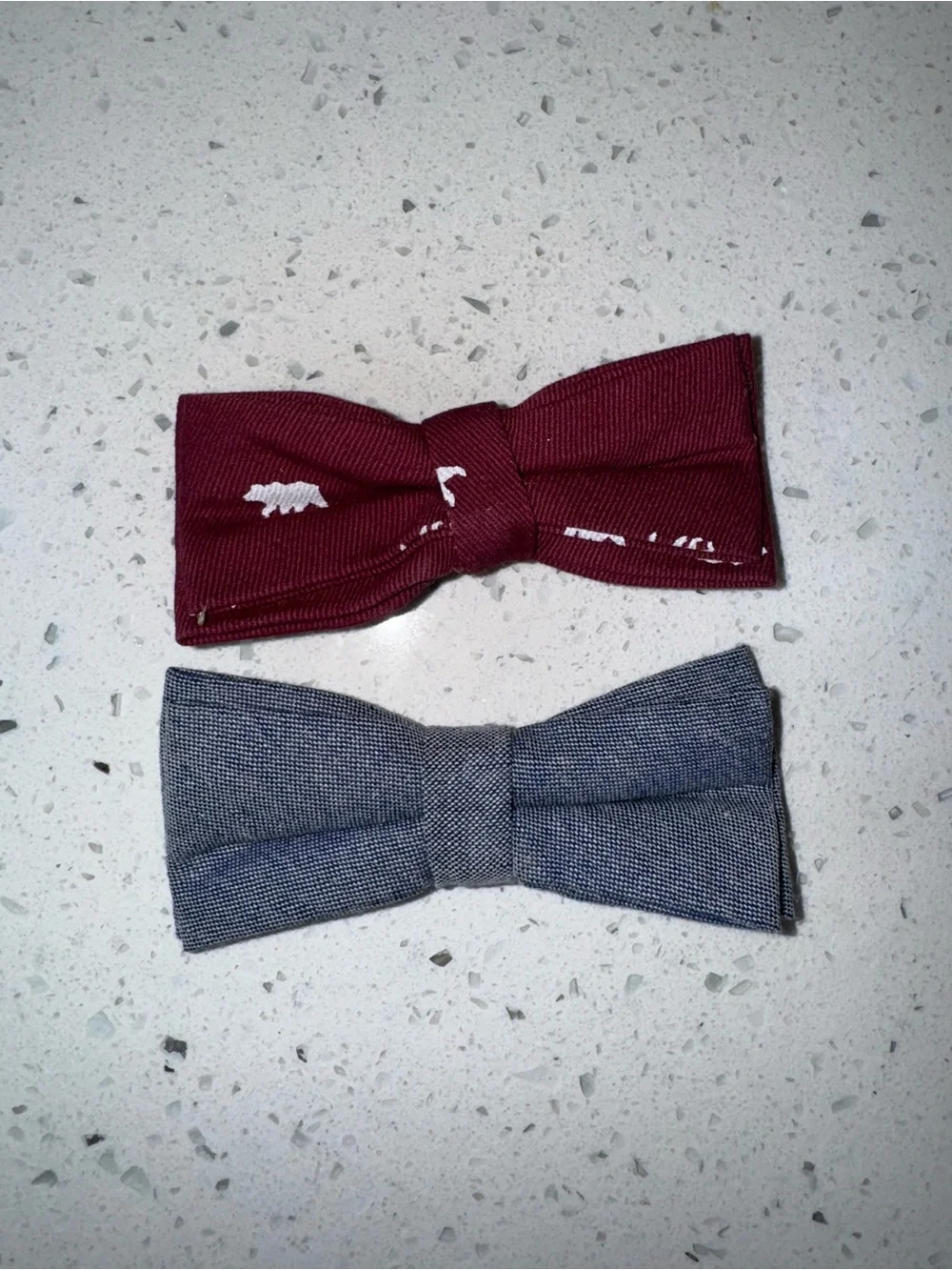 Boys Toddler Bow tie Set - Burgundy and Blue