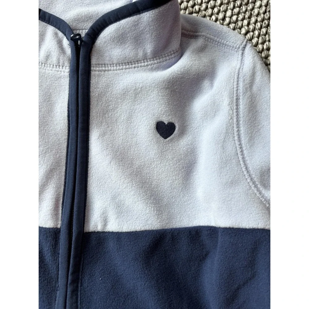 Oshkosh Girls Size 10 Colorblock Fleece Full-Zip Jacket with Heart Detail