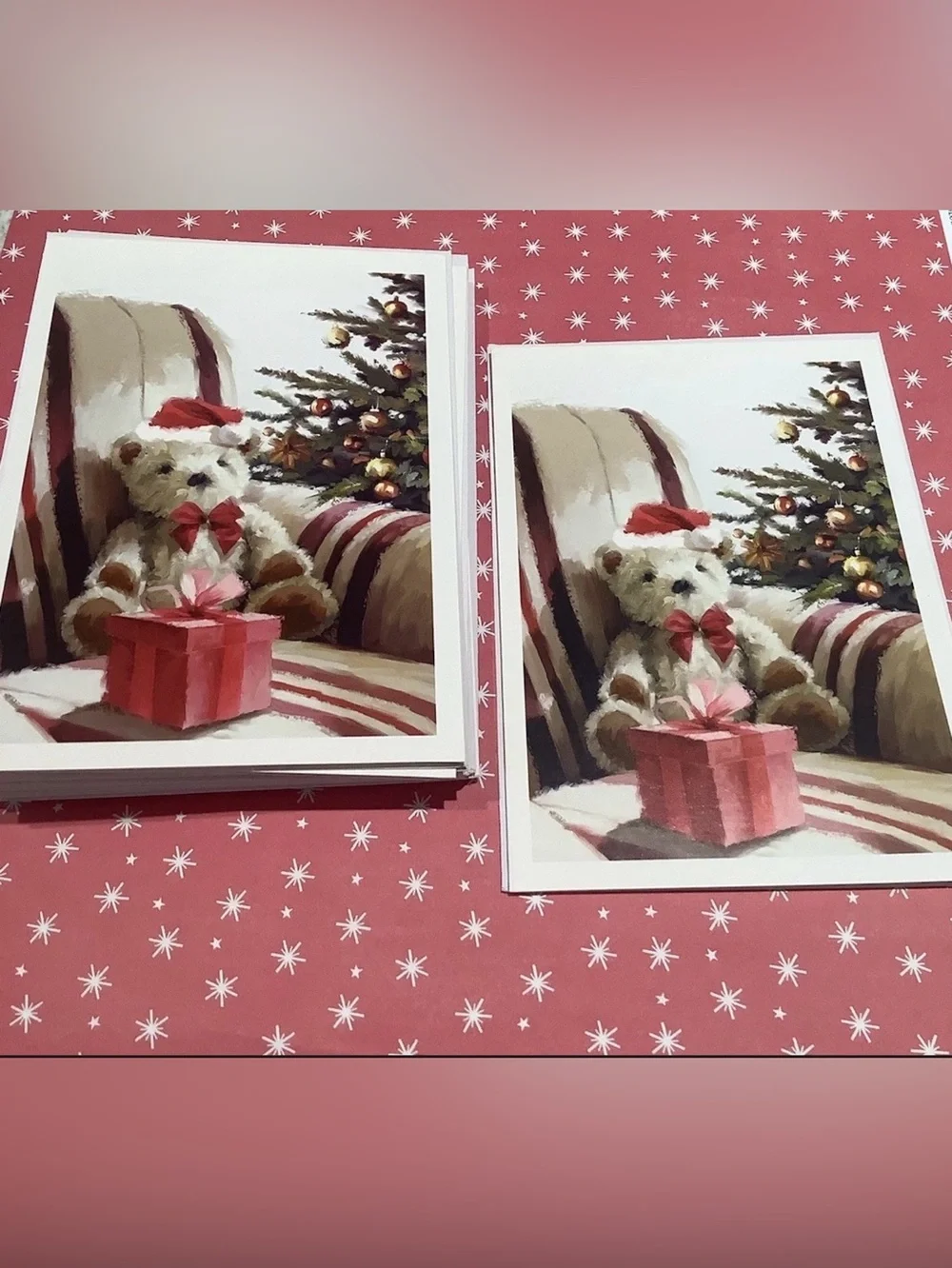 16 New Richard MacNeil Teddy Bear Christmas Cards With Envelopes