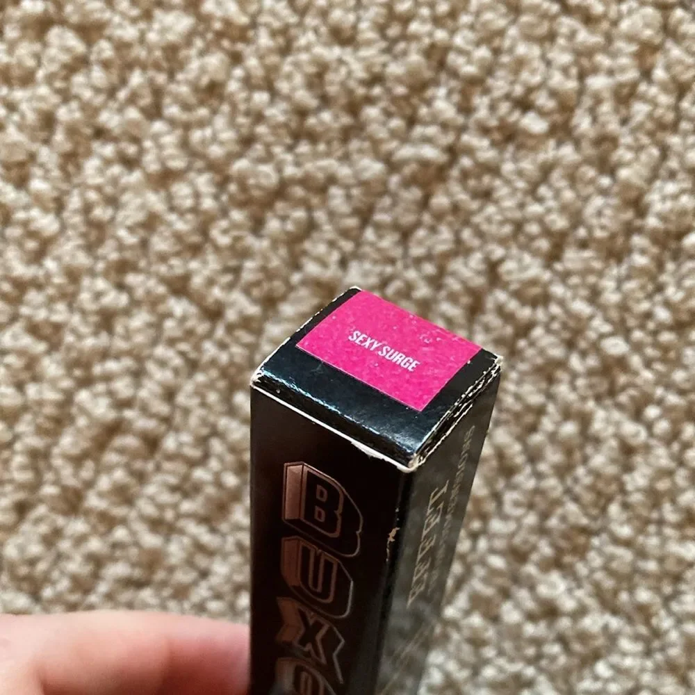 NEW Buxom Shimmer Shock Lip Stick Sexy Surge Glitter Hot Pink Swatched NIB
