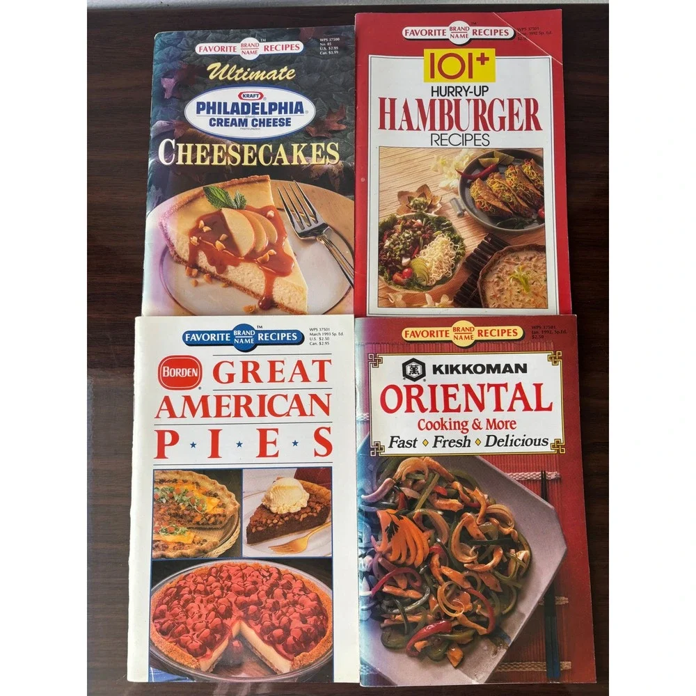 Vintage Favorite Brand Name Recipes 4 Booklet‎ Lot Philadelphia Borden Kikkoman