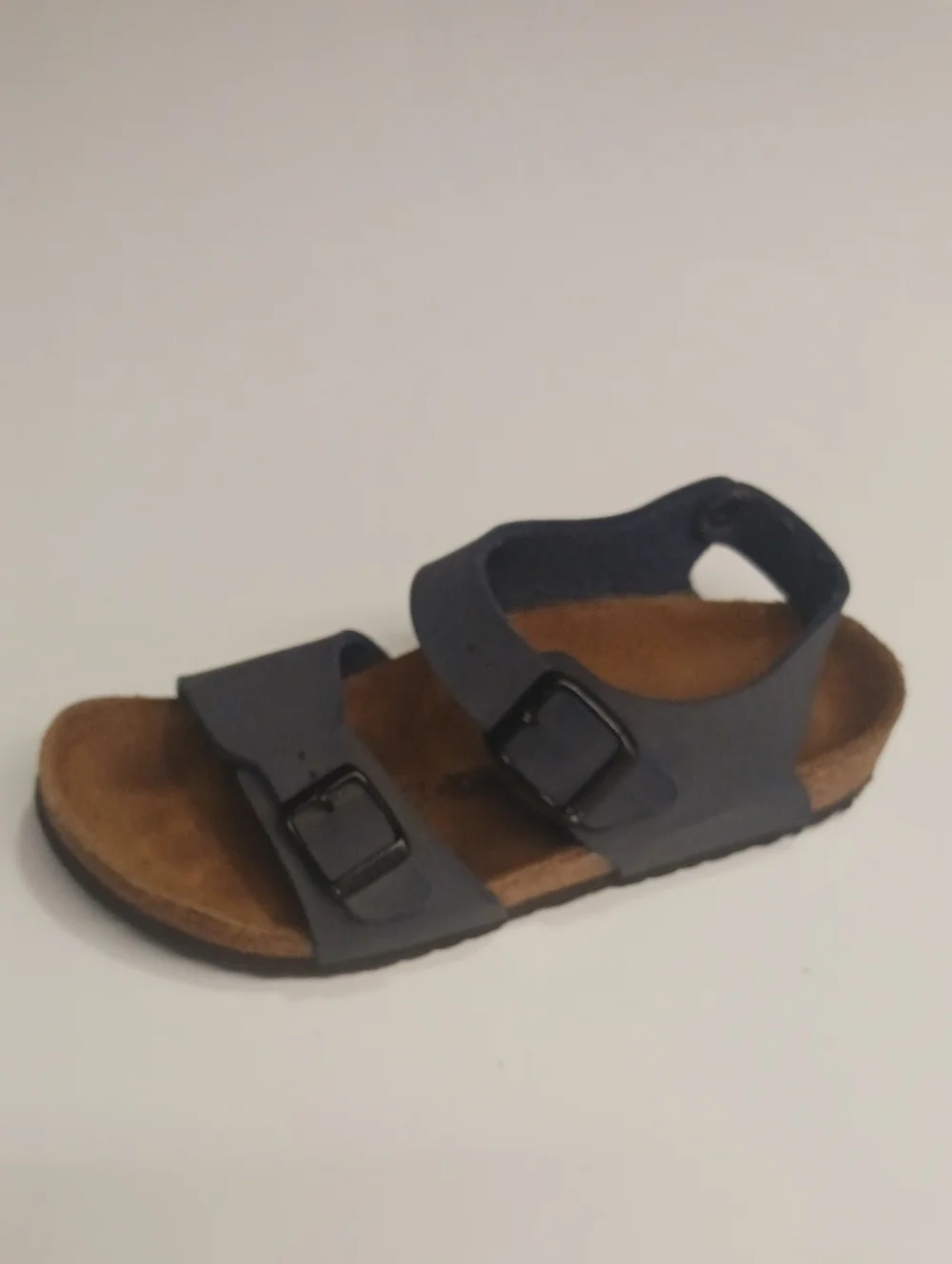 Kids Adjustable Navy Blue Two-Buckle Sandal