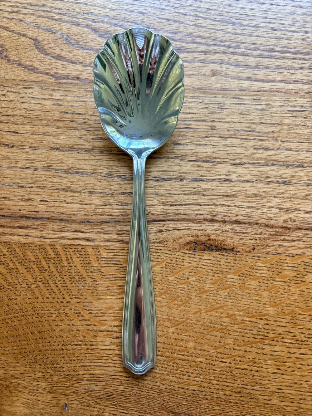 Reed & Barton Stainless Steel Shell Casserole Serving Spoon