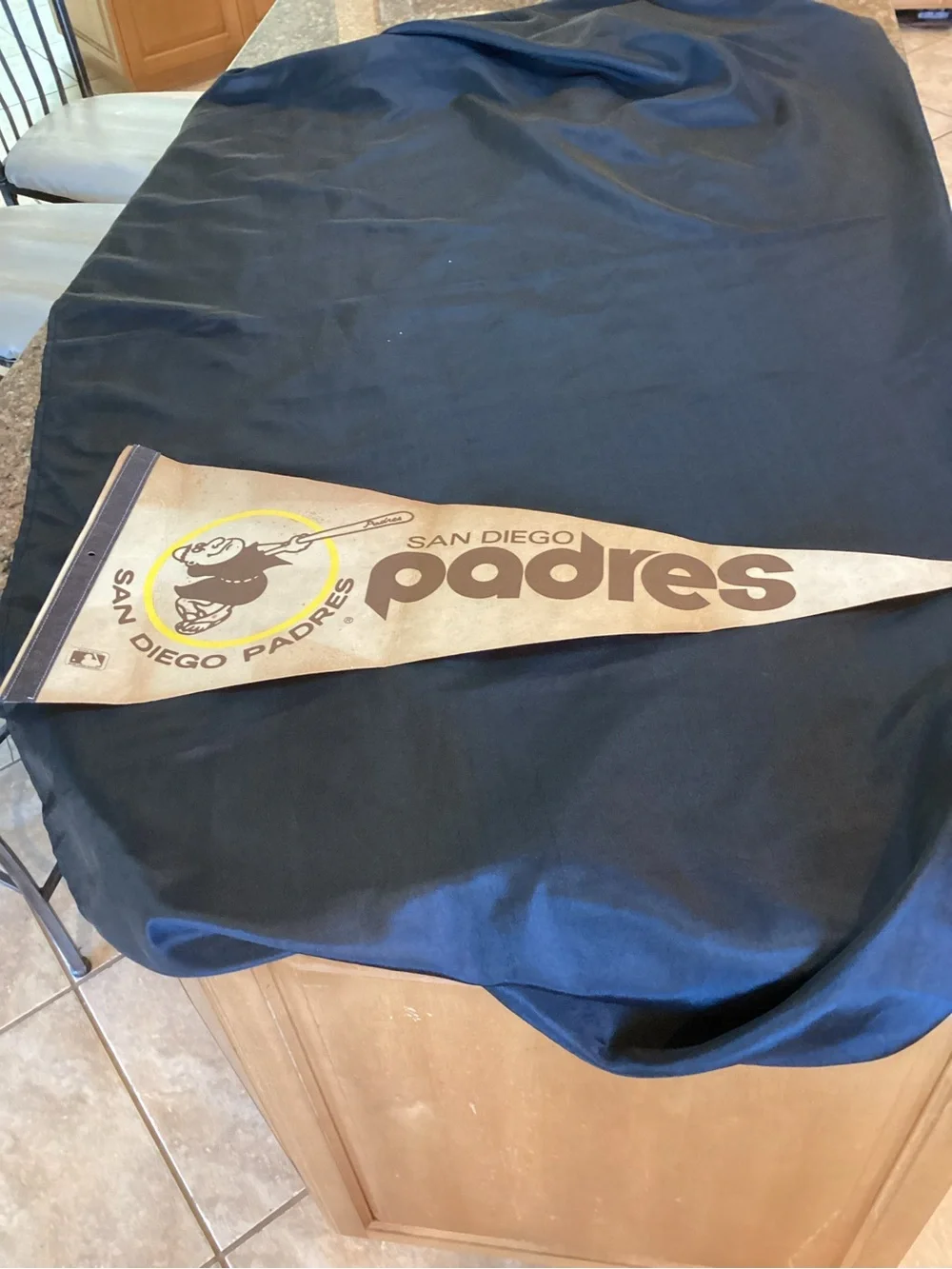 San Diego Padres, Early 1980s , Felt Pennant Sticker.