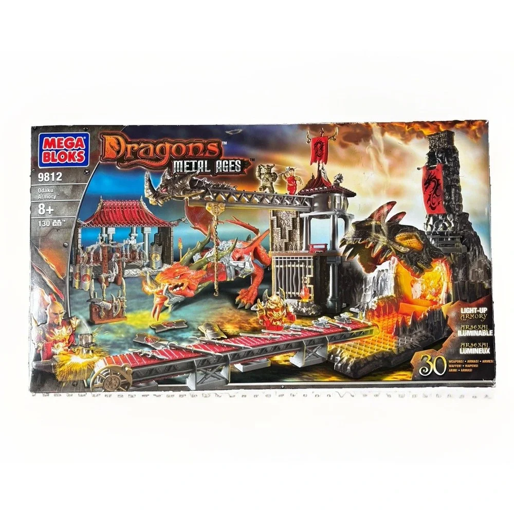 Mega Bloks 9812 Dragons Metal Ages: Odaku Armory used missing parts