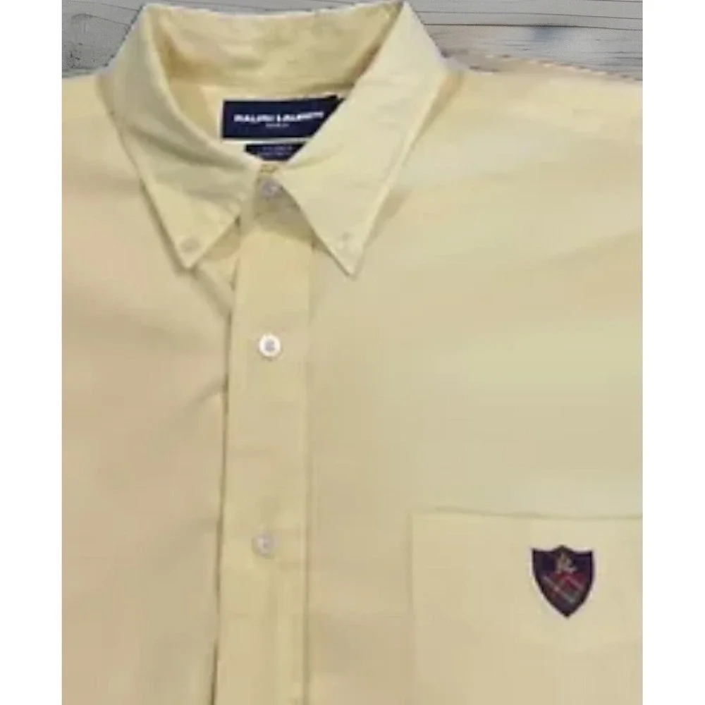 Mens‎ Ralph Lauren Golf Tilden Button Down Shirt Tilden Crest Sz Large/XL