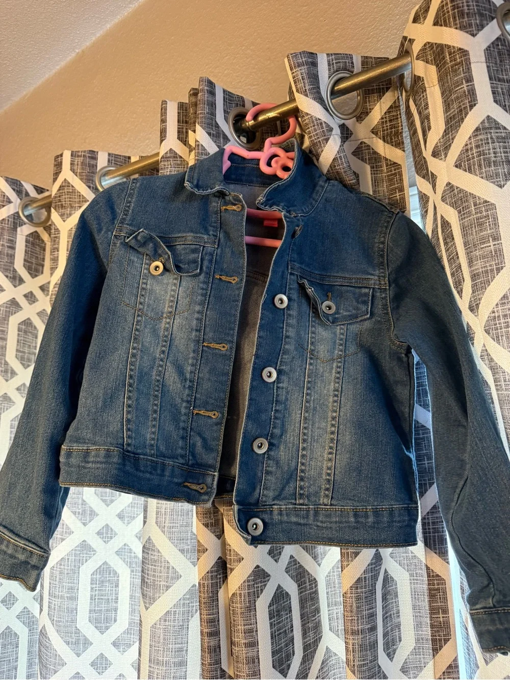 The Children's Place Blue Denim Jacket - Classic Button-Front