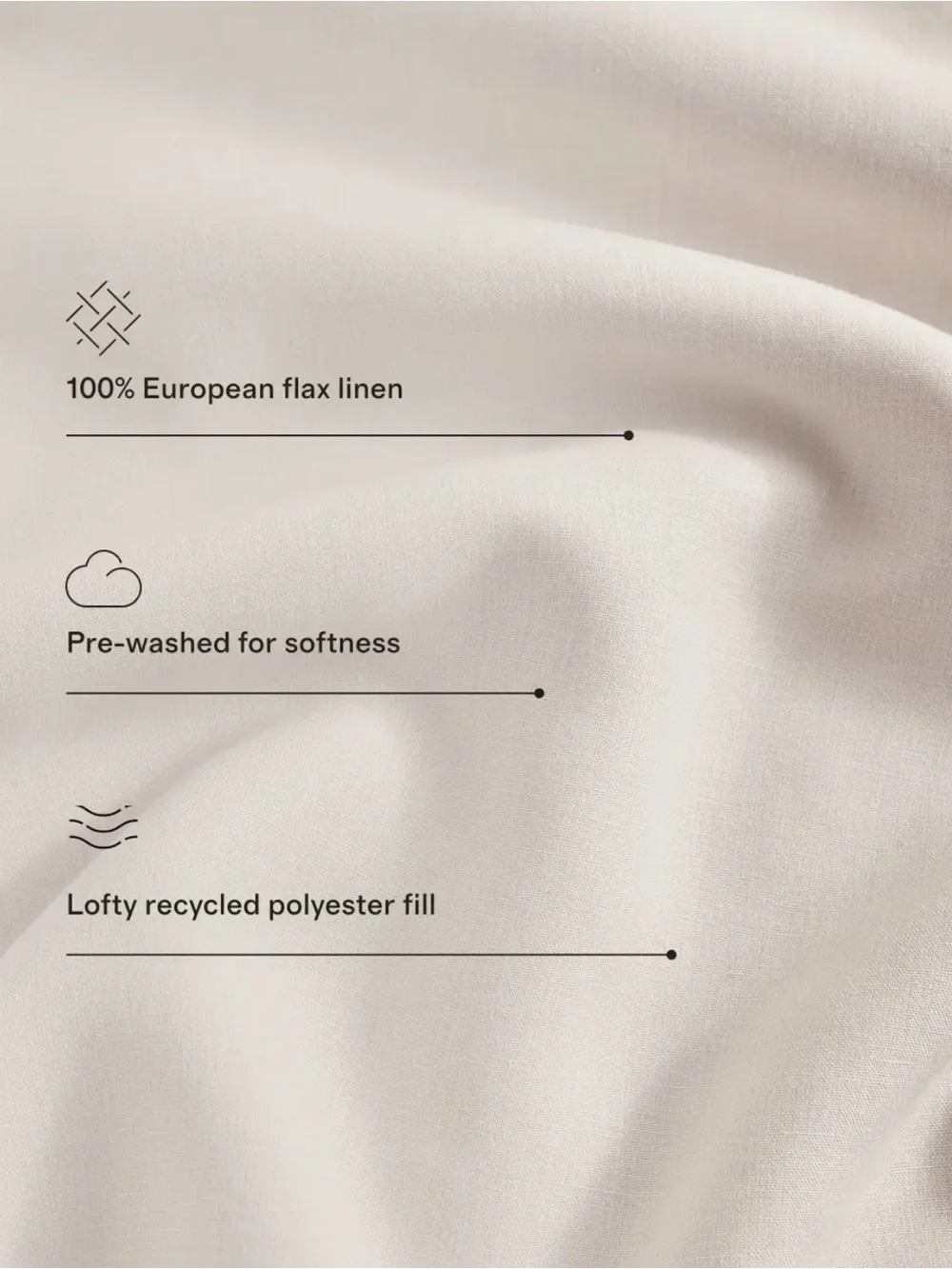 NWOT Willowleaf European Linen King/Cal King Dream Quilt Set - Retail $234